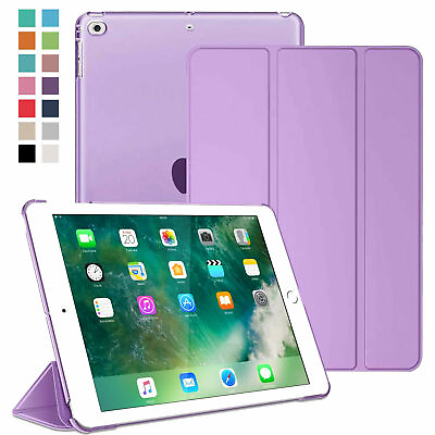 #ad For iPad mini 1 2 3 4 5 6 Slim Leather Tri Fold Flip Case Clear Back Full Cover $3.99