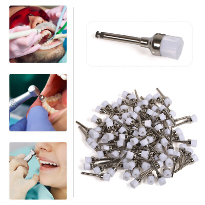 #ad 50 1000pcs Dental Latch Type Prophy Polishing Brushes brush Flat Disposable $106.15