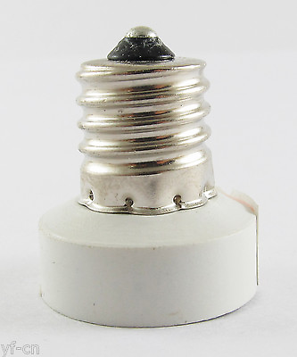 #ad 1pc E17 Male to E12 Female Socket Base LED Halogen CFL Light Bulb Lamp Adapter $1.07