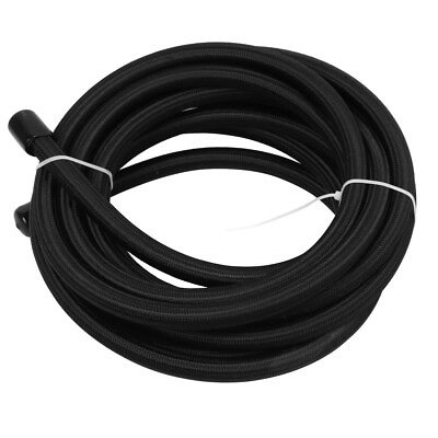 #ad AN6 AN8 AN10 Fuel Line Hose Oil Gas Line Nylon PTFE Pipe 3.3ft 10ft 20ft Black $38.99