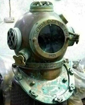 #ad Antique Diving Divers Helmet Mark V Vintage Navy Us Sea Deep Scuba Helmet Rare $238.07