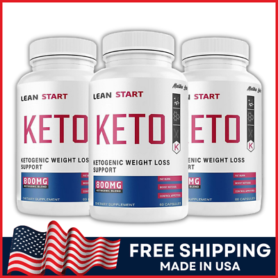 #ad Lean Start Keto Pills Weight Loss Diet goBHB Ketosis Nutrition 800mg 60 Caps $29.72
