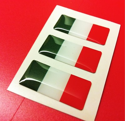#ad 3 Adhesives Resin Sticker 3D Italy Flag $5.02