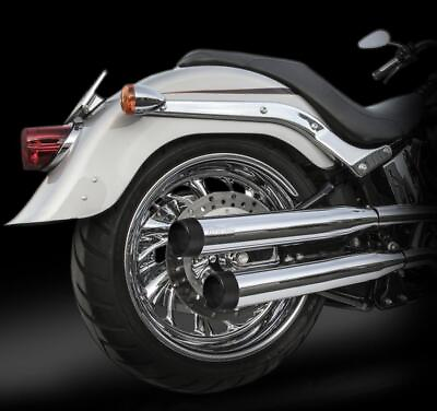 #ad NEW RCX Harley DELUXE CROSS BONES 3.0quot; MUFFLER BLITZ BLACK TIPS RCX 216C 19B $265.00
