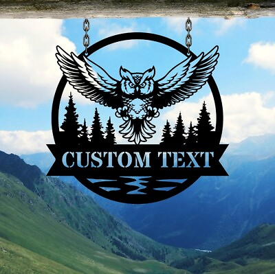 #ad Personalized Owl Metal Sign Owl iMonogram Metal Owl Sign Owl Metal Wall Art $41.99