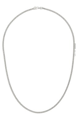 #ad Tom Wood 925 silver rhodium plated Curb Link Chain Necklace LARGE;length 20.5 $525.00
