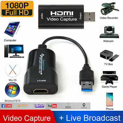1080P 4K HDMI to USB 2.0 3.0 Video Capture Card Game Audio Video Live Streaming $6.93