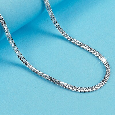 #ad Pure Platinum 950 Chain Women Gift Lucky 1.2mm Wheat Necklace 15.7 17.7inch $202.10