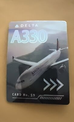 #ad Delta Pilot Trading Card A330 300 Collectible Airbus Delta Air Lines No.59 New $13.05