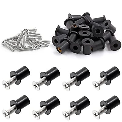 #ad Suiwotin 24pcs M5 Well Nut Neoprene Well Nut with Stainless Steel M5 x 25mm S... $10.23