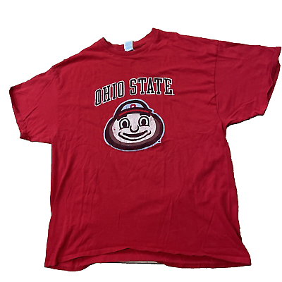 #ad DELTA PRO WEIGHT OHIO SATE T Shirt 2XL Red Y2k Fade College Sports Crew Tee Spot $12.00