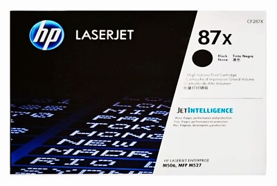 #ad HP 87X Toner Ctg CF287X Black LaserJet Enterprise M506 Manufactured 2023 SEALED $226.80