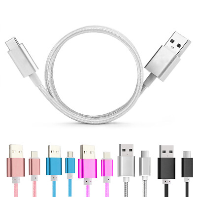 #ad 3 Ft Braided Rope USB 3.1 Type C Data Sync Charger Charging Cable Cord For Phone $7.95