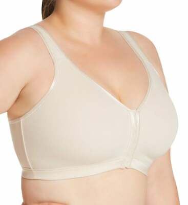#ad CURVY COUTURE Natural Front amp; Back Close Wireless Bra US 38D 40C NWOT $27.30