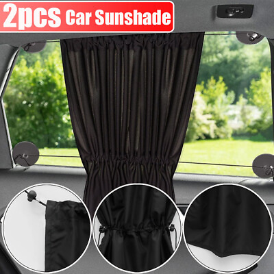 #ad 2pcs Car UV Protection Sun Shade Curtains Partition Privacy Curtain Accessories $14.99