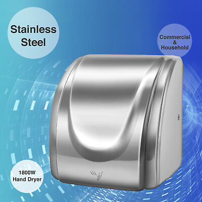 #ad Stainless Steel Commercial Hand Dryer Electric 1800W for Household Auto $98.50