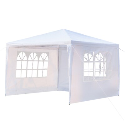 #ad 3x3m Portable Three Sides Outdoor Tent Wedding Party Waterproof Sun Shade Canopy $54.89
