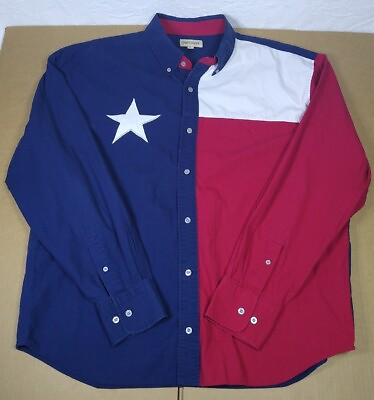 #ad Cody James Texas Star Pride Western Rodeo Long Sleeve Button Up Shirt Size XL $18.75