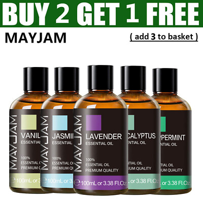 #ad MAYJAM Essential Oils 3.38 Fl Oz 100% Pure and Natural Therapeutic Grade Oil $10.99