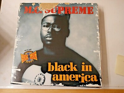 #ad M.C. Supreme ‎– Black In America 12quot; Vinyl Single 1990 $1.99