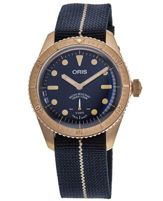 #ad Oris Divers Limited Edition Carl Men#x27;s Watch 01 401 7764 3185 Set SD $2869.05