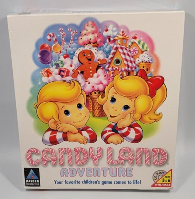Candy Land Adventure PC Big Box Game PC Mac CD rom Hasbro 1996 New $34.95