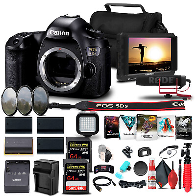 #ad Canon EOS 5DS DSLR Camera Body Only 4K Monitor Pro Mic More Bundle $1919.95