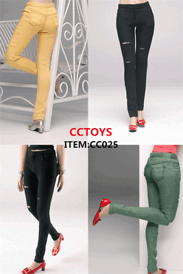 #ad CCTOYS 1 6 Scale Clothes Female Soldier Trendy Casual Ripped Jeans Model for 12quot; $15.19