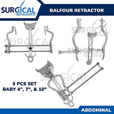 #ad 3 Balfour Retractor Surgical amp; Veterinary baby 4quot;7quot; 10 Stainless German Grade $79.99