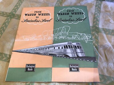 #ad Burlington Railroad From Wagon Wheel to Stainless Steel Brochure 1947 18 pages $23.00