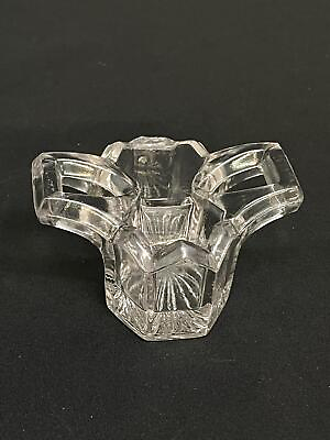 #ad Vintage Bowtie Shaped Open Glass Salt And Pepper Cellar $13.00