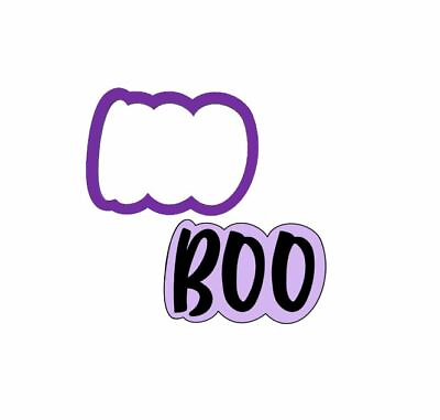 #ad New Boo Word Cookies Cutter Polymer Craft Clay Fondant Halloween Cookie Cutters $6.25