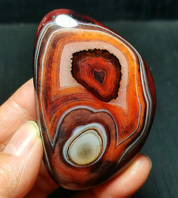 #ad TOP 116.9G Natural Polished Silk Banded Lace Agate Crystal Madagascar WYY1821 $26.99