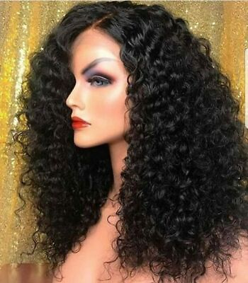 #ad USA Long Black Afro Kinky Curly HalloweenHair Cosplay Heat Safe Hair for Women $18.74