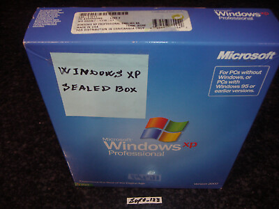 #ad Microsoft Windows XP Professional Full English Retail MS WIN PRO=NEW SEALED BOX= $199.95