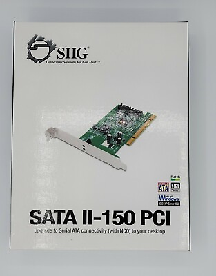 #ad SIIG SATA II 150 PCI storage controller SATA 1.5Gb s PCI SC SA0012 S1 $25.00