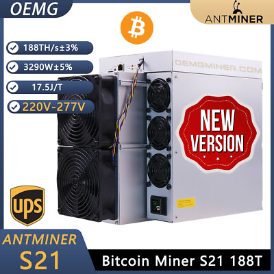 #ad New Bitmain Antminer S21 188T 3290W Bitcoin BTC ASIC Miner ready stock $4660.00