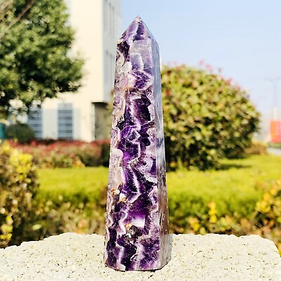 #ad 200G Natural Dream Amethyst Crystal Column Wand Obelisk Point Reiki Healing $45.00