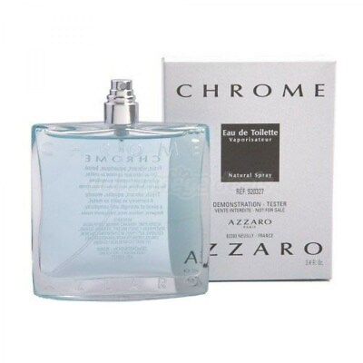 #ad CHROME AZZARO COLOGNE 3.4 oz EDT for MEN SPRAY NEW IN TESTER BOX NO CAP $26.75