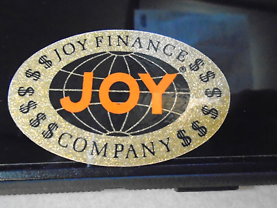 #ad Vintage JOY Sparkle Gold BLACK and RED Mining Miner Sticker Hardhat Decal $19.99