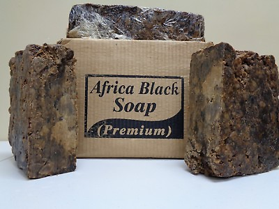 #ad Raw African BLACK SOAP Organic Unrefined From GHANA Premium Quality Choose Size $11.99