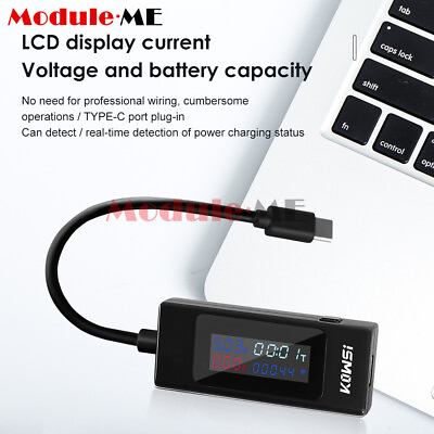 Digital LCD Type C USB Tester Voltmeter Current Voltage Detector Tester Meter GBP 3.99