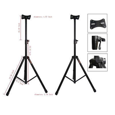 #ad Pair Duty Tripod PA Speaker Stands Adjustable Pole Mount Holder Universal Heavy $53.89