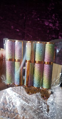 #ad 10 Pcs Empty Lip Gloss Tubes Rainbow Glitter 5ml Tubes $19.50