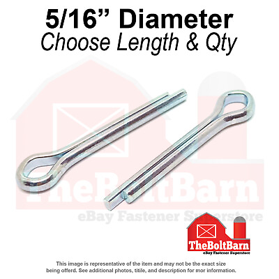 #ad 5 16quot; Steel Extended Prong Cotter Pin Zinc Clear Choose Length amp; Quantity $280.93