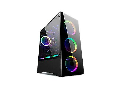 #ad Bgears b Voguish RGB Gaming PC ATX case Include: 6 x 120mm ARGB Fans 1 x 10... $108.99