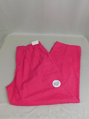 #ad Bobbie Brooks Elastic Waist Uniform Scrub Pants Pink Medium #3783 $4.50