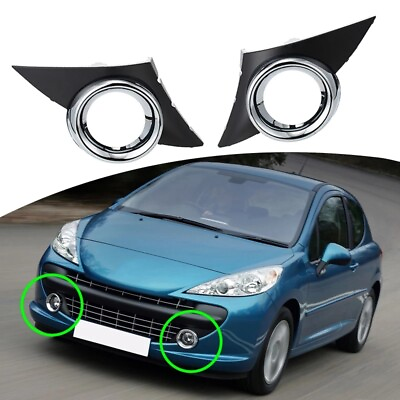 #ad Car Front Fog Light Cover Chrome Foglights Frame Grill Auto Accessories for6723 $25.99