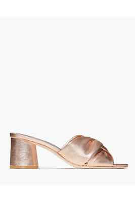 #ad PAIGE Francesca Slip On Sandal Rose Gold Leather Women Size 9 M $275 $27.99