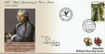 #ad Mauritius 2019 FDC Pierre Poivre 300th Birth Anniv 1v Cover Trees Nature Stamps GBP 7.19